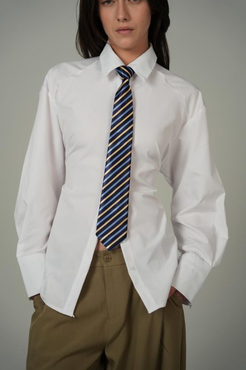 עניבת פסים תכלת