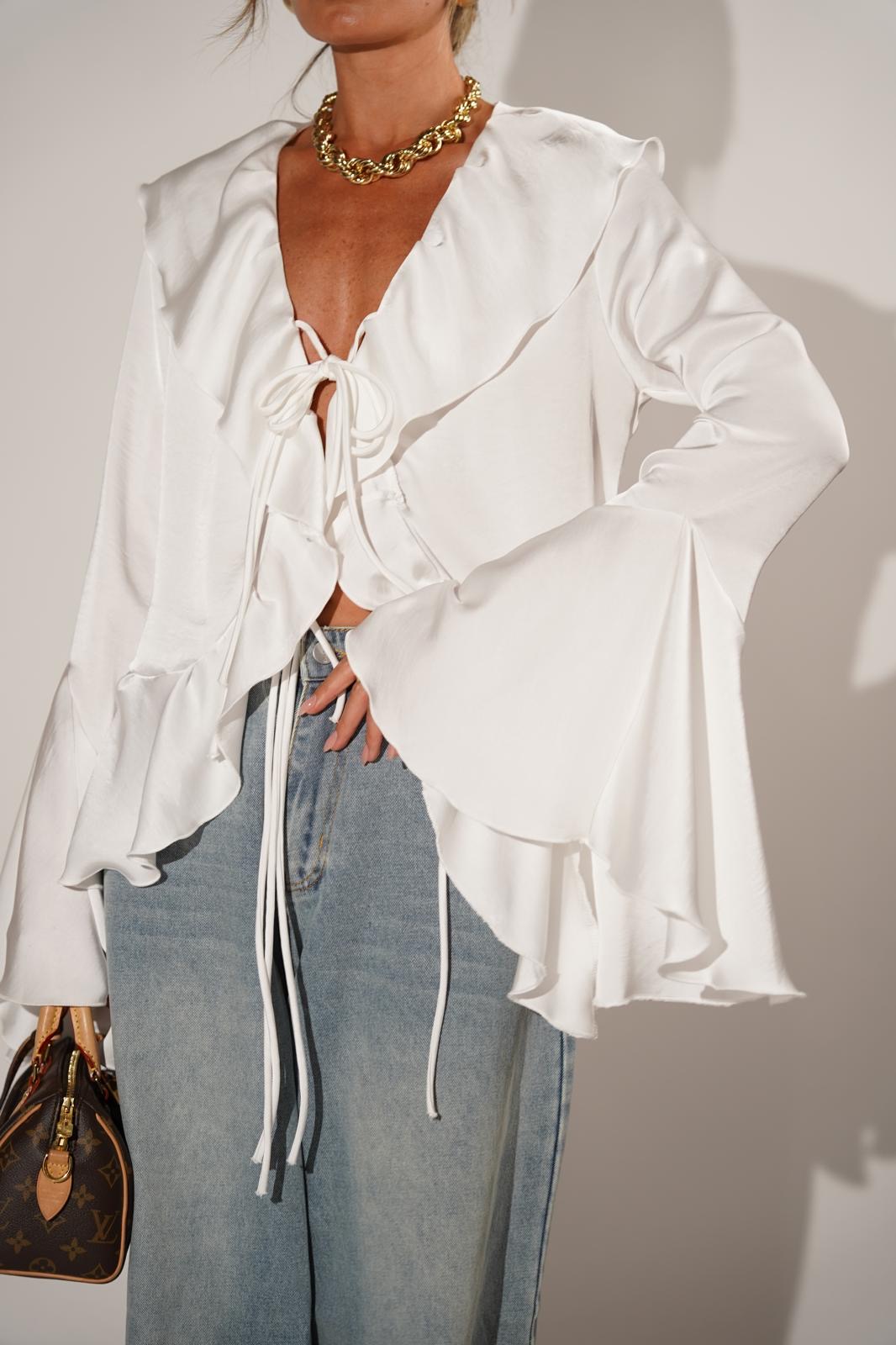 חולצת איימי לבנה – תמונה 3