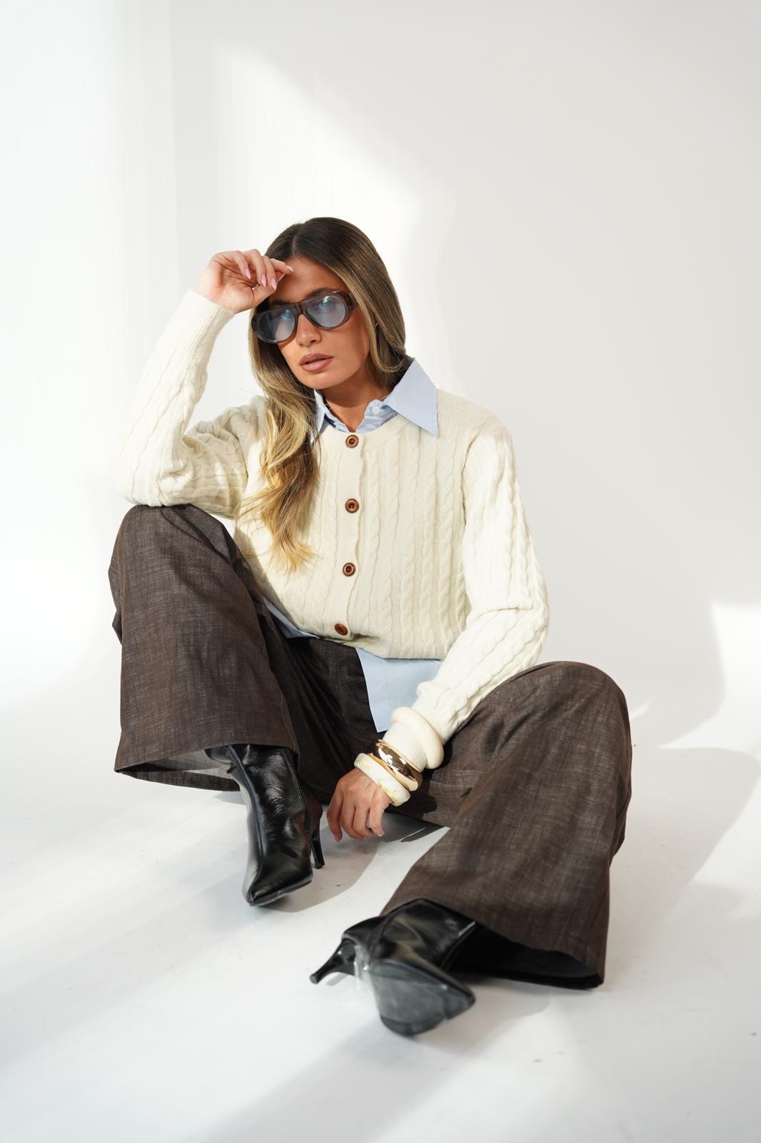 מכנס רייאן חום – תמונה 4