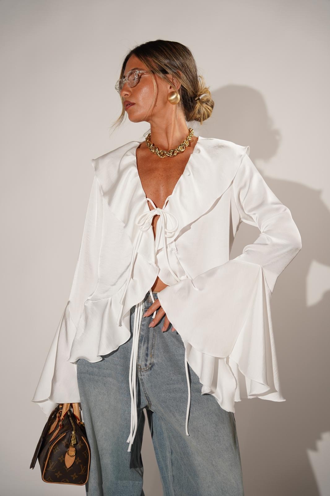 חולצת איימי לבנה – תמונה 2