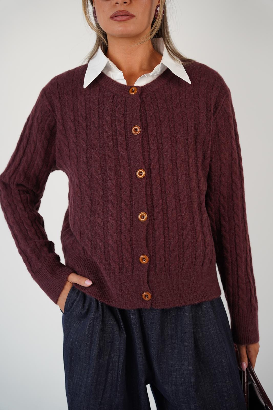 סריג טופז בורדו