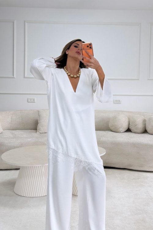 חליפת אורילי לבנה