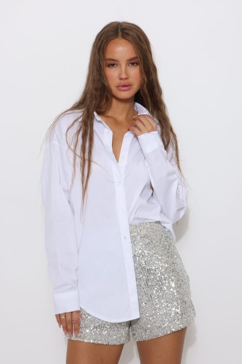 חולצת גולי מכופתרת לבנה