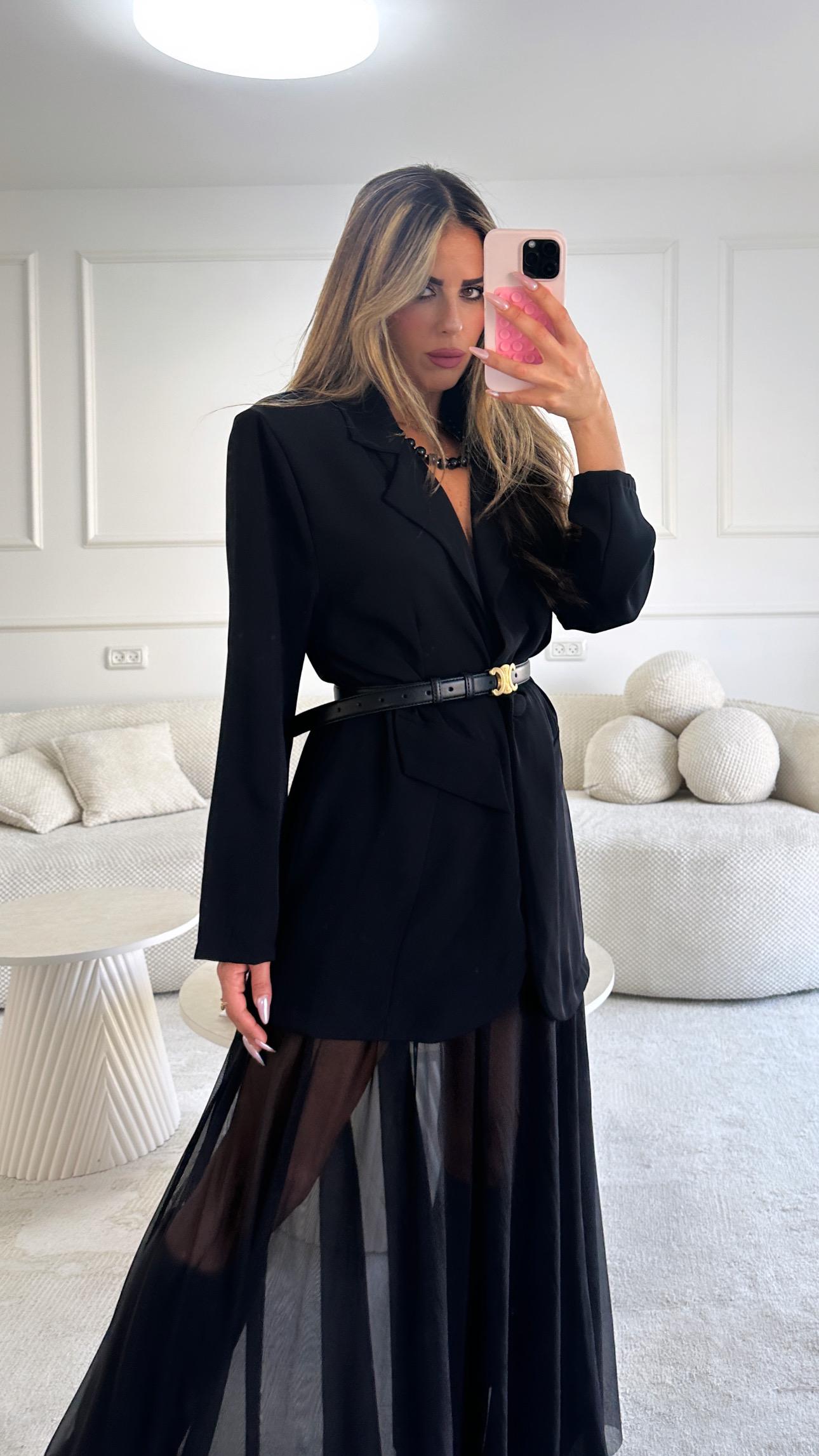 חליפת חצאית בוב שחורה – תמונה 4