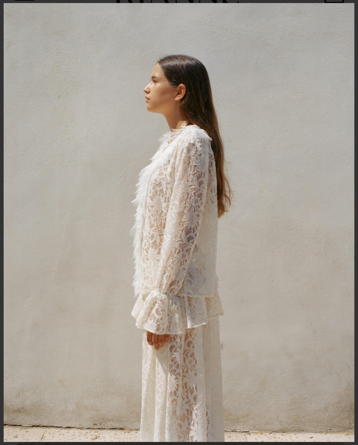 חולצת דרים תחרה שמנת – תמונה 6