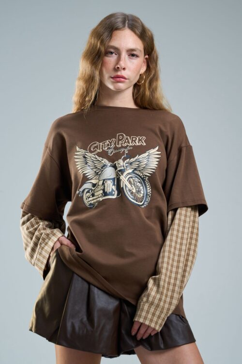 חולצת אליסיה חומה