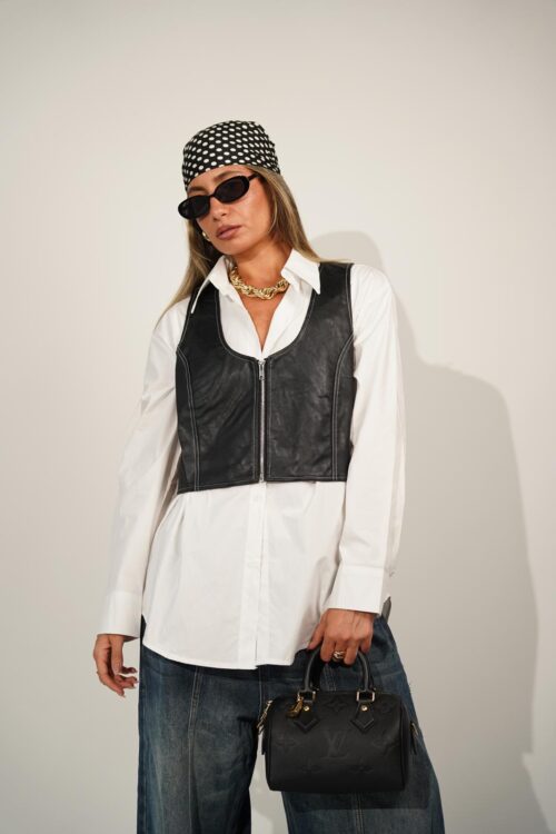 ווסט מיילי דמוי עור שחור