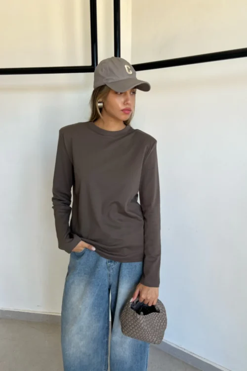 חולצת ליביה חומה