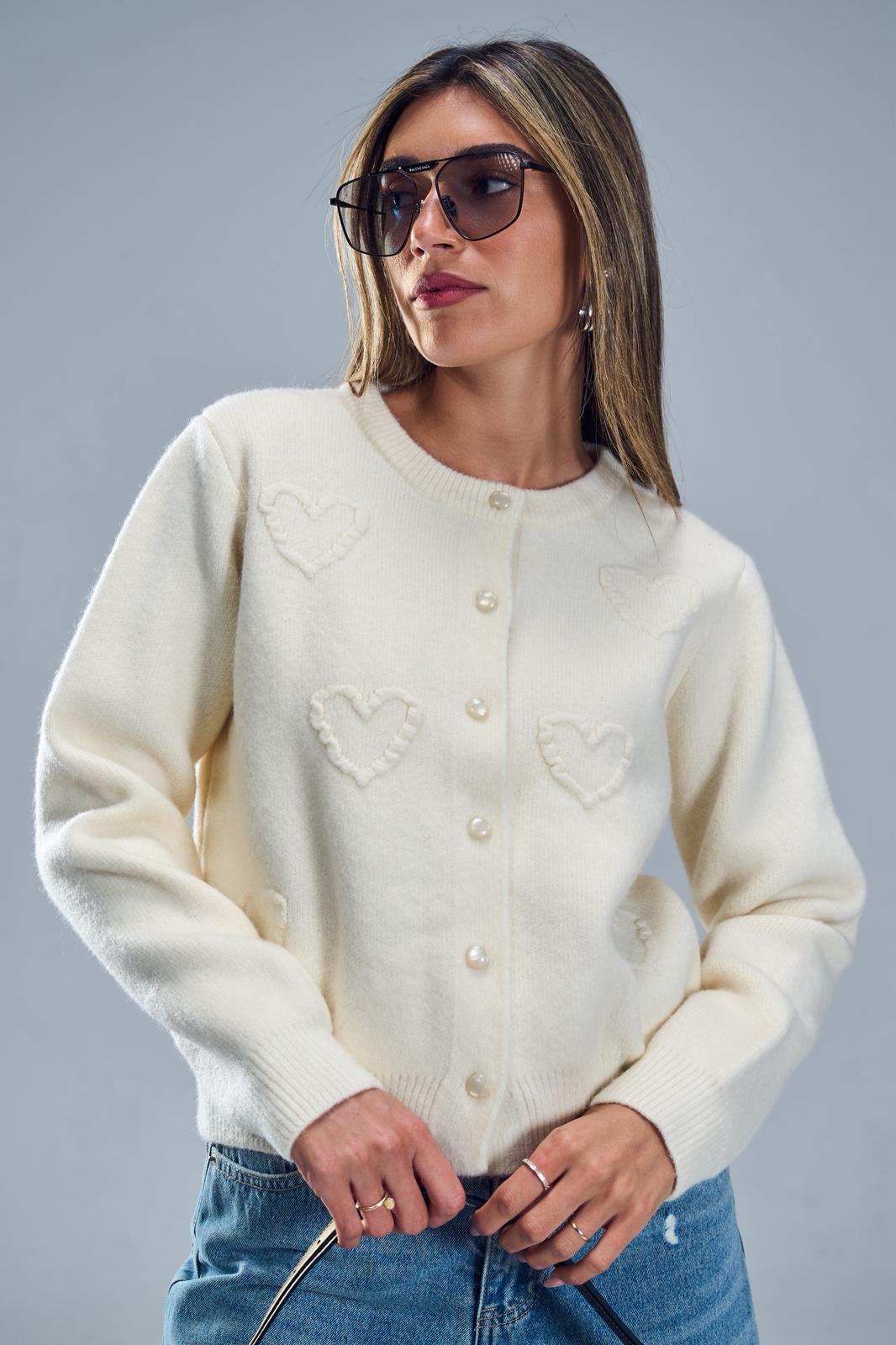 קרדיגן הארט שמנת – תמונה 3