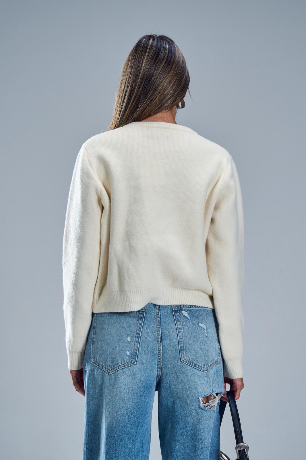 קרדיגן הארט שמנת – תמונה 4