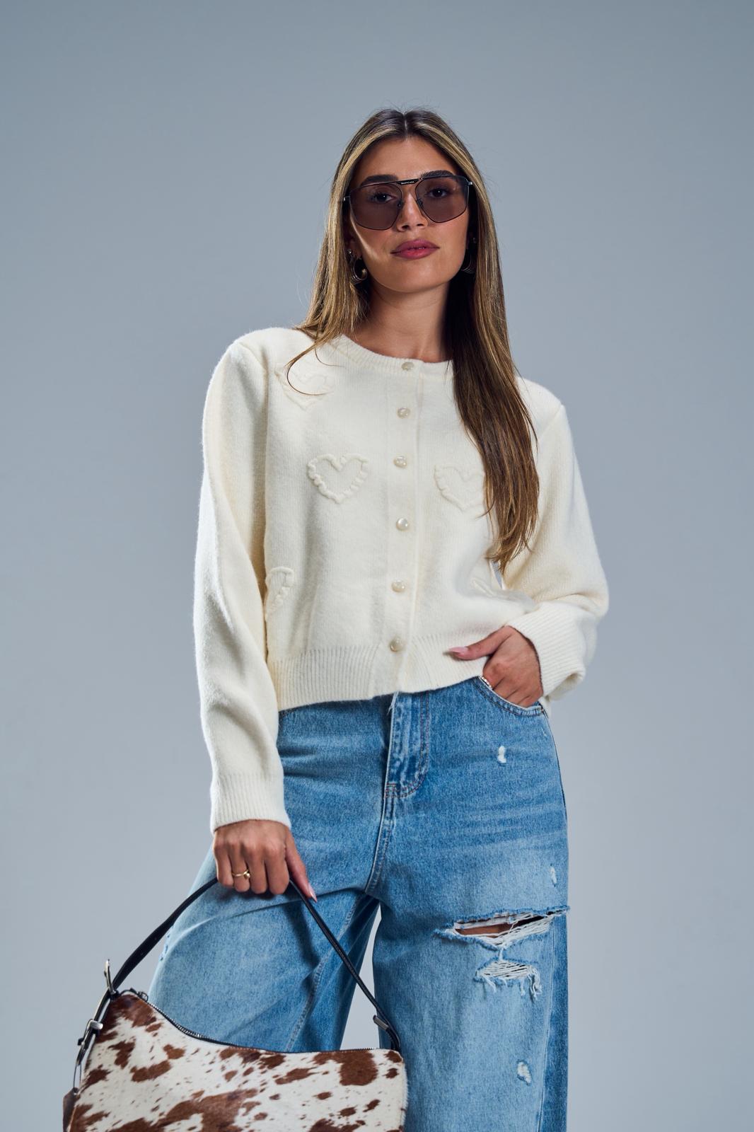 קרדיגן הארט שמנת – תמונה 2