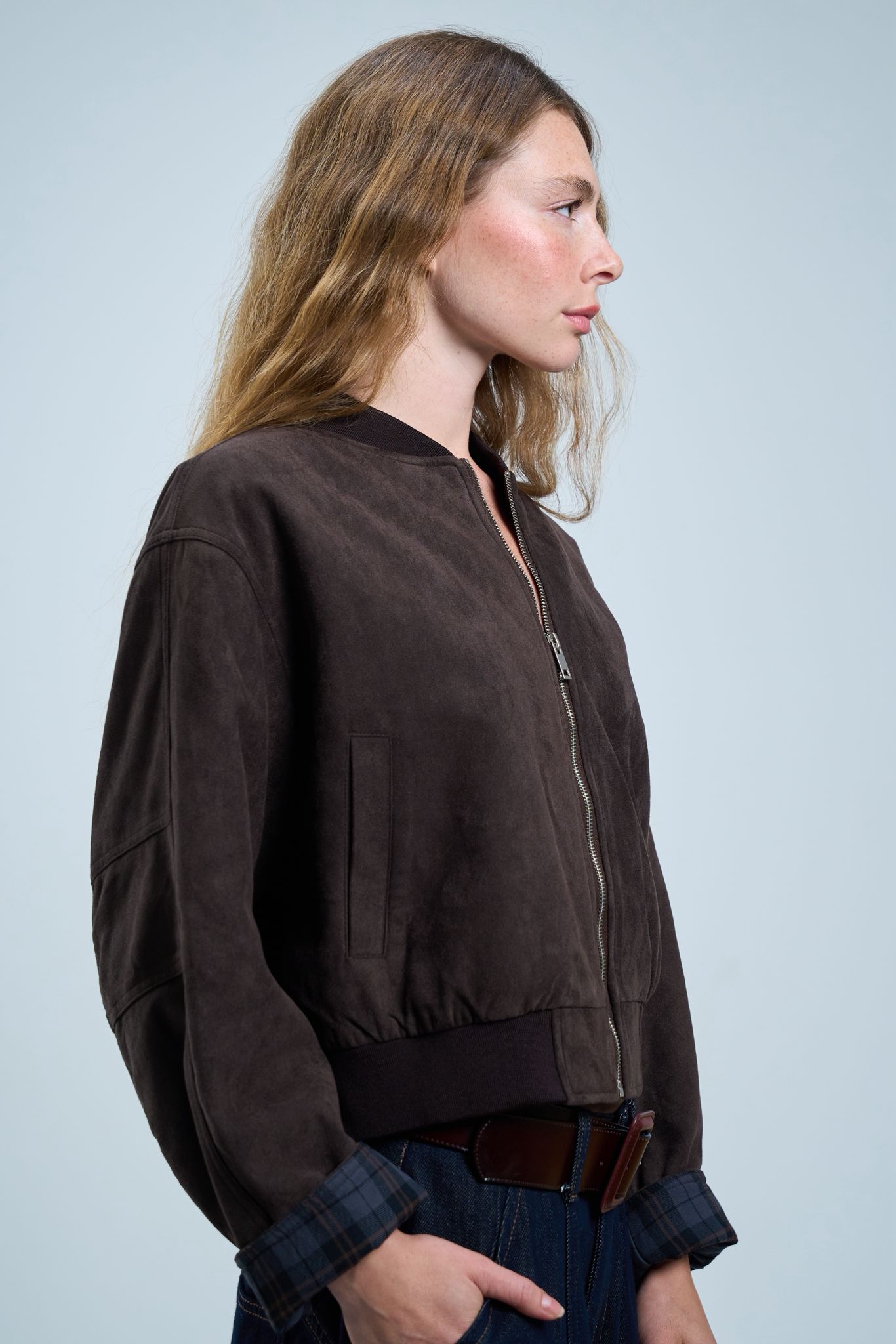 מעיל אדלי חום שוקולד – תמונה 3