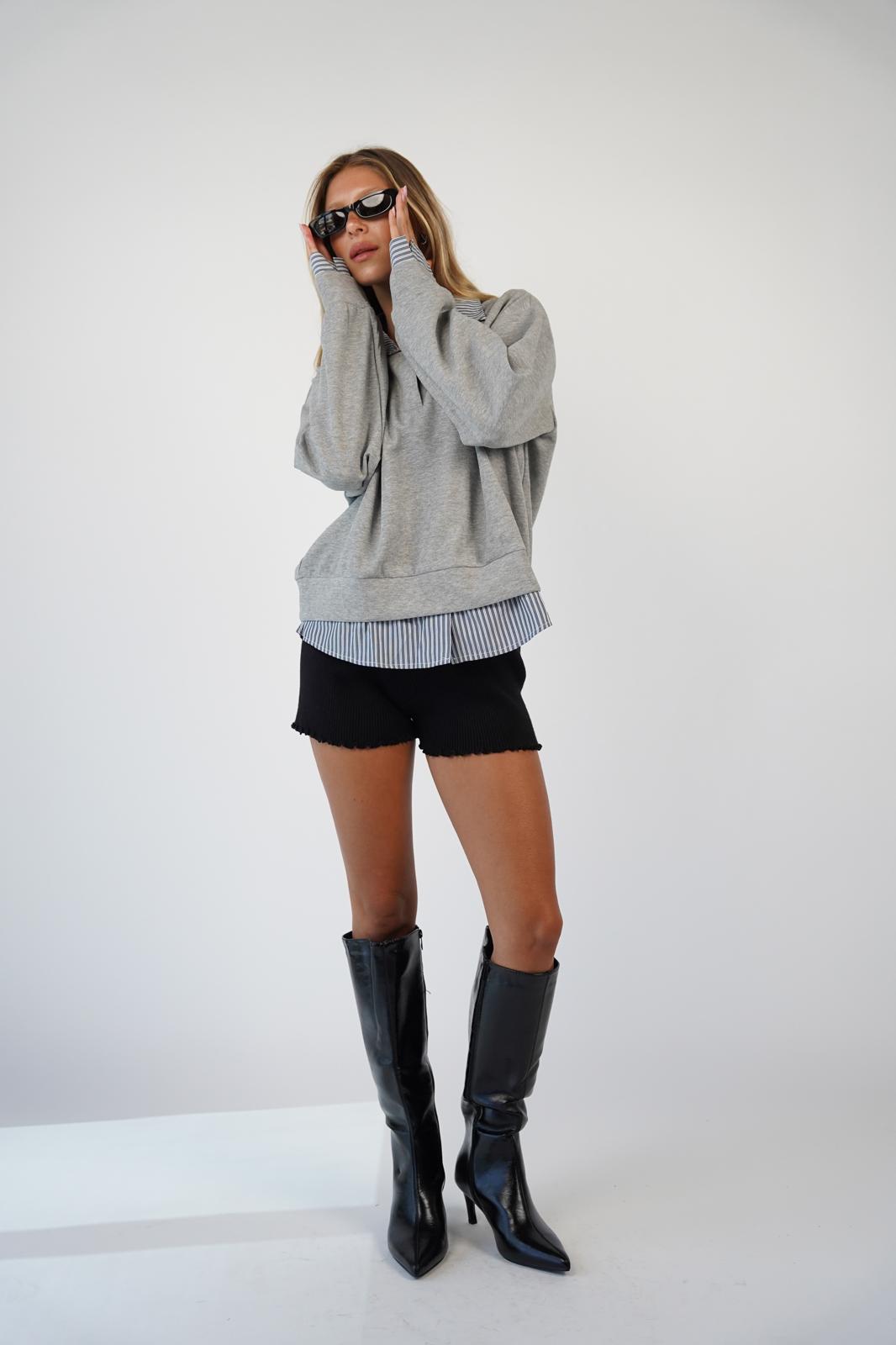 חולצת פוטר אוליביה אפור – תמונה 2