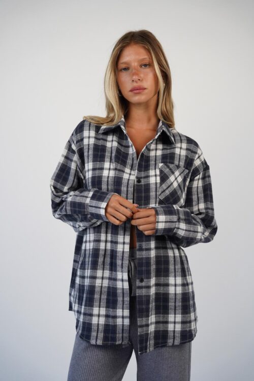 חולצת לוסיה משובץ כחול