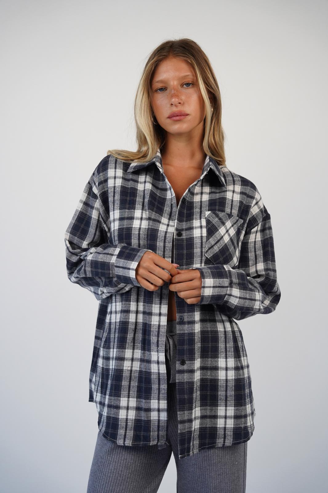 חולצת לוסיה משובץ כחול