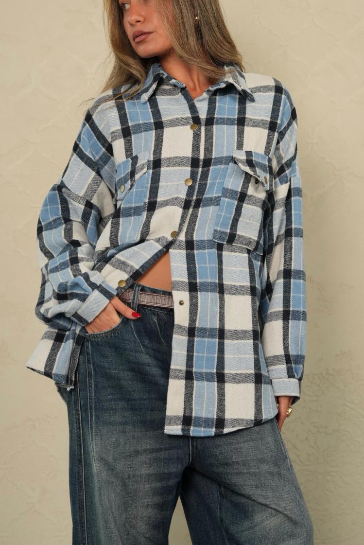 גקט עומר משובץ תכלת – תמונה 4