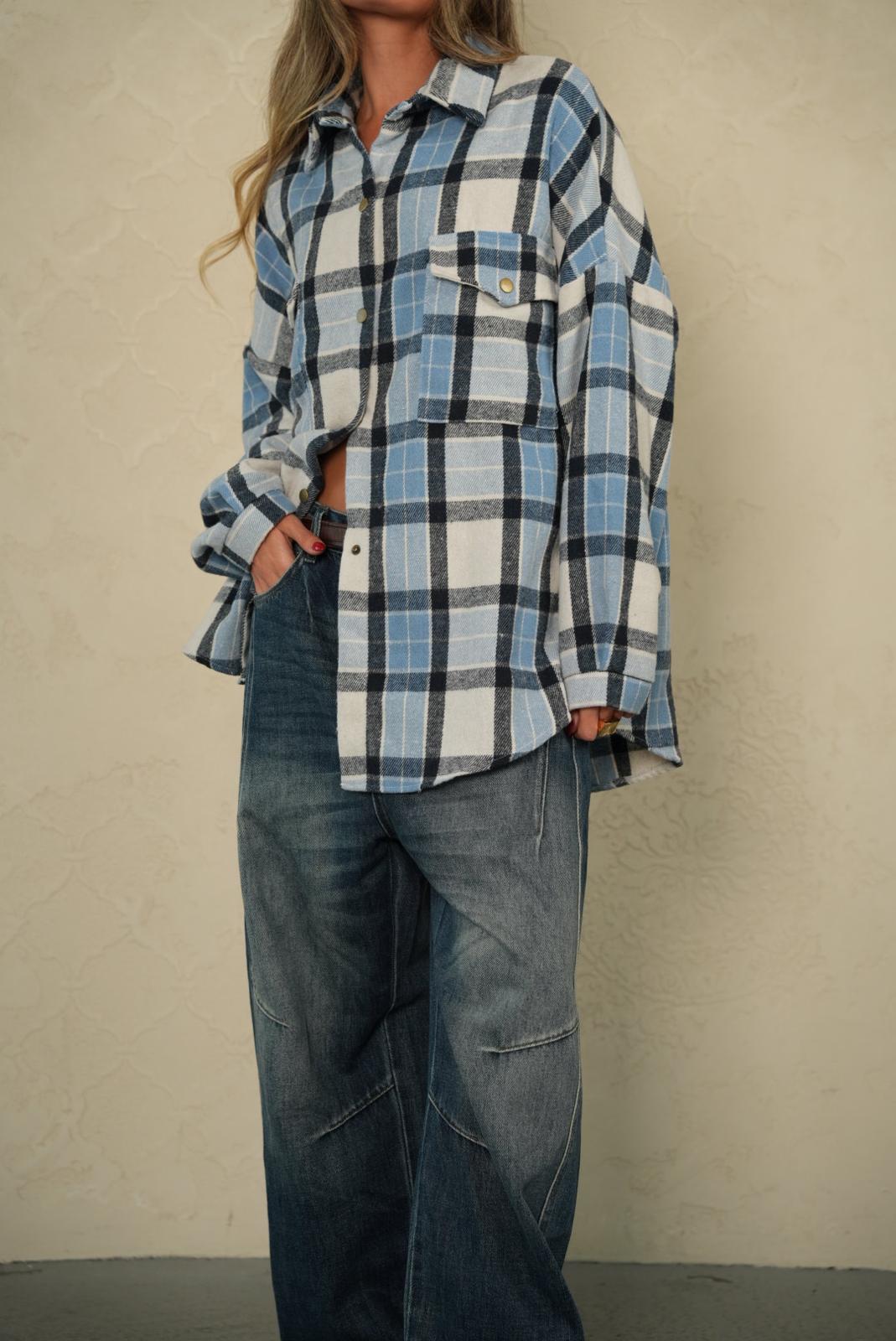 גקט עומר משובץ תכלת – תמונה 3