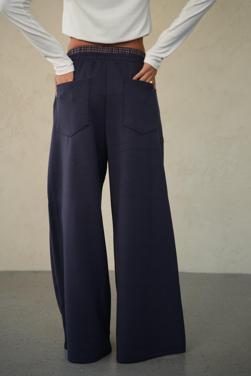 מכנס קמיל כחול נייבי – תמונה 4