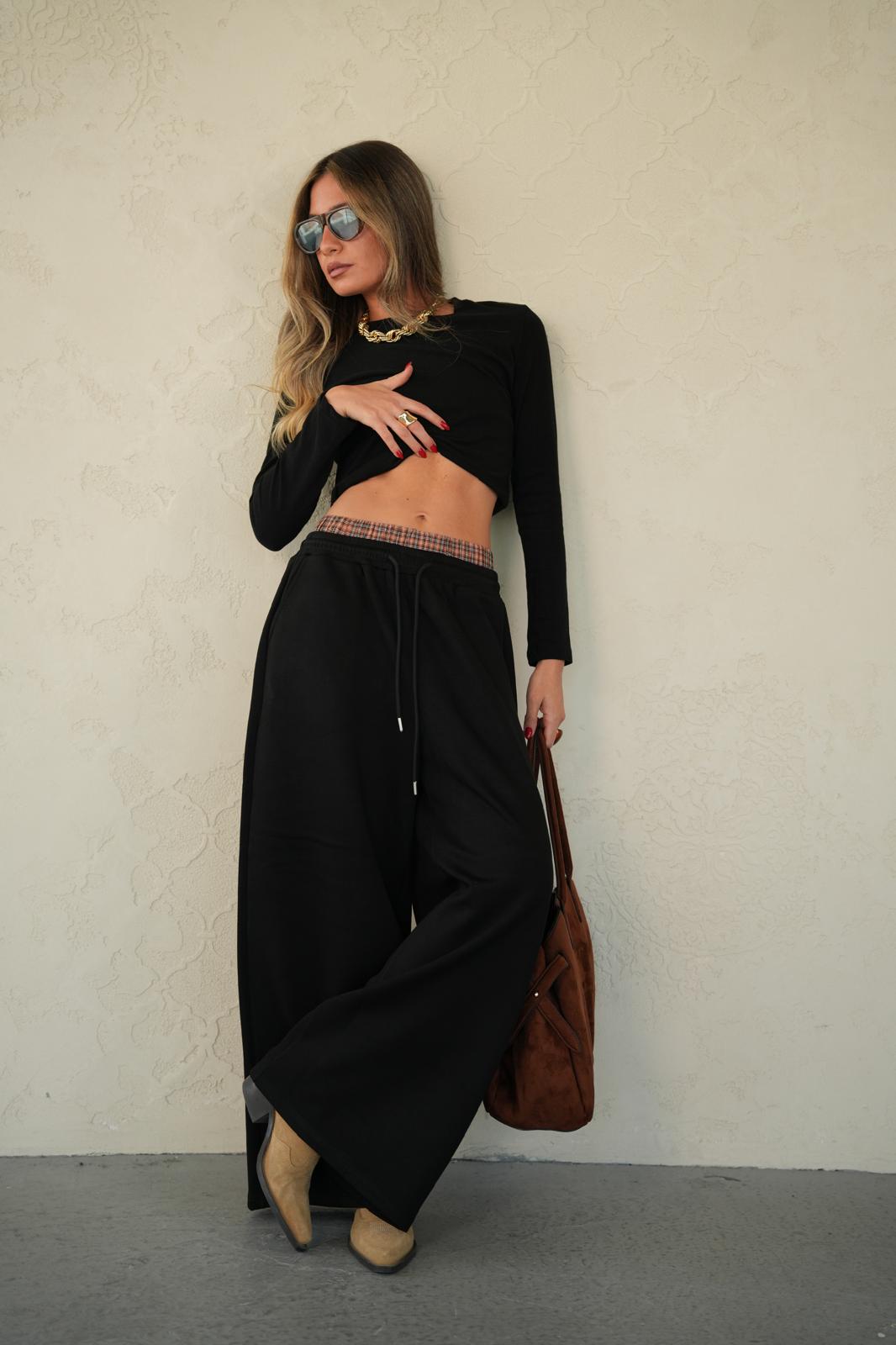 מכנס קמיל שחור