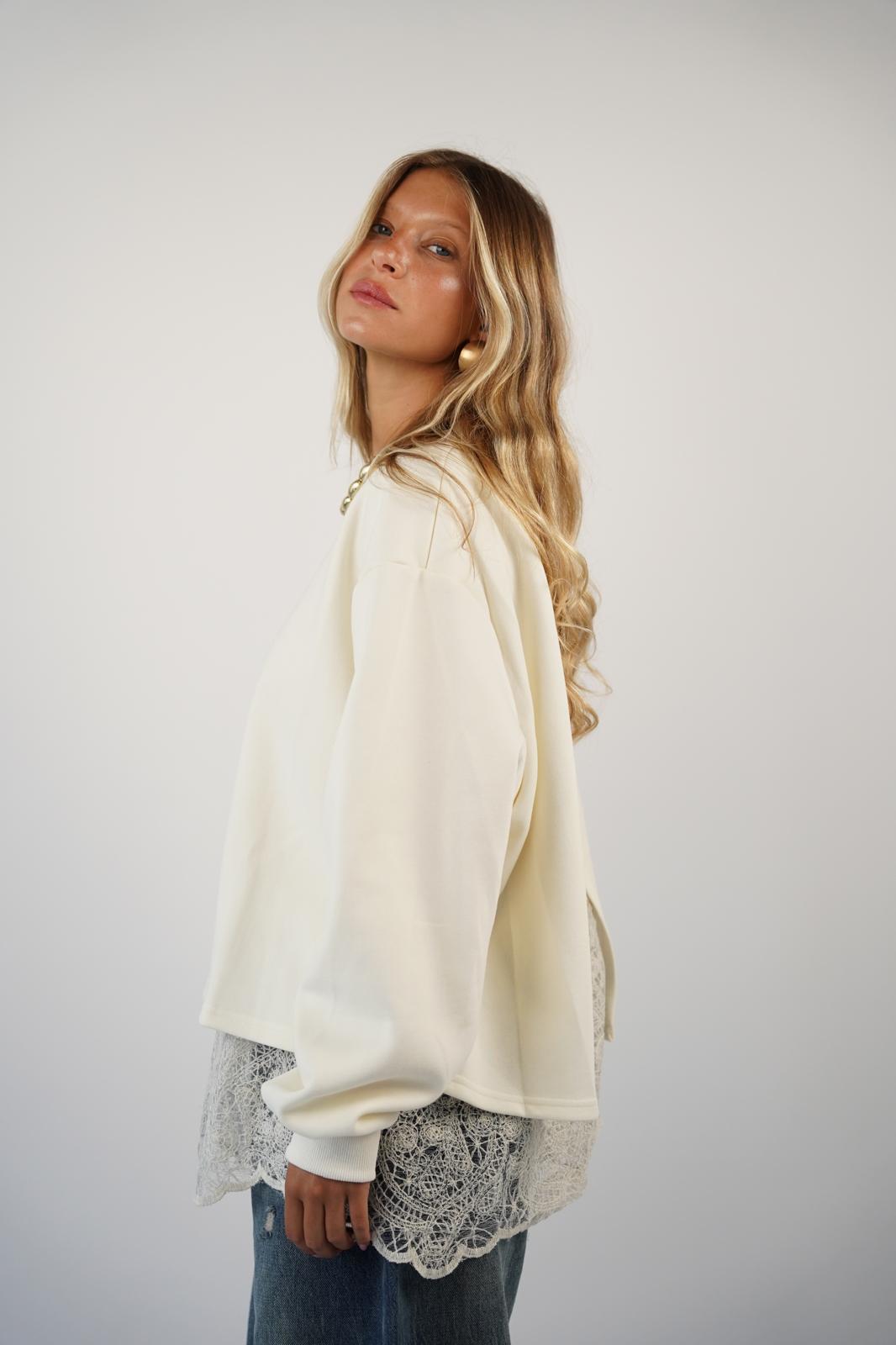 חולצת פוטר נועה שמנת – תמונה 2