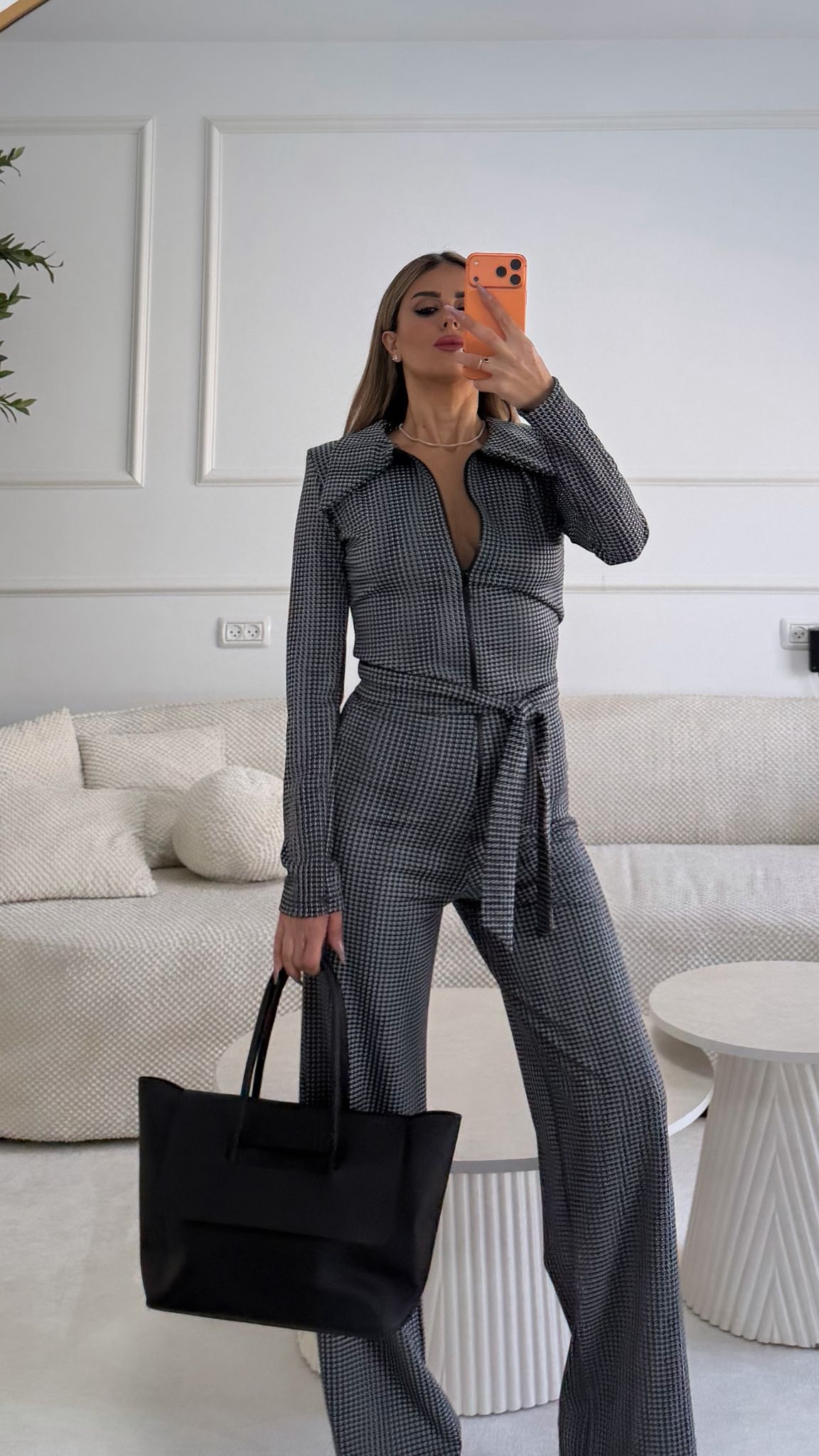 אוברול קולי פפיטה שחור לבן – תמונה 5