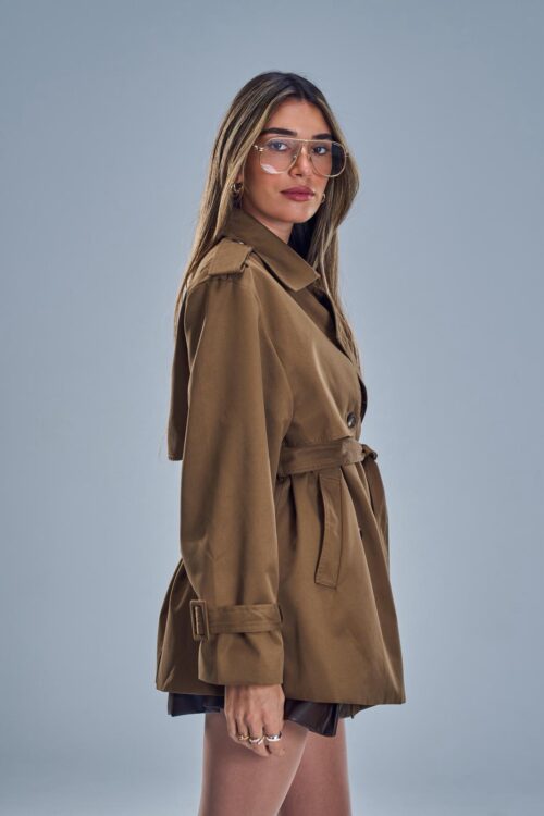 מעיל טרנץ שליו חום