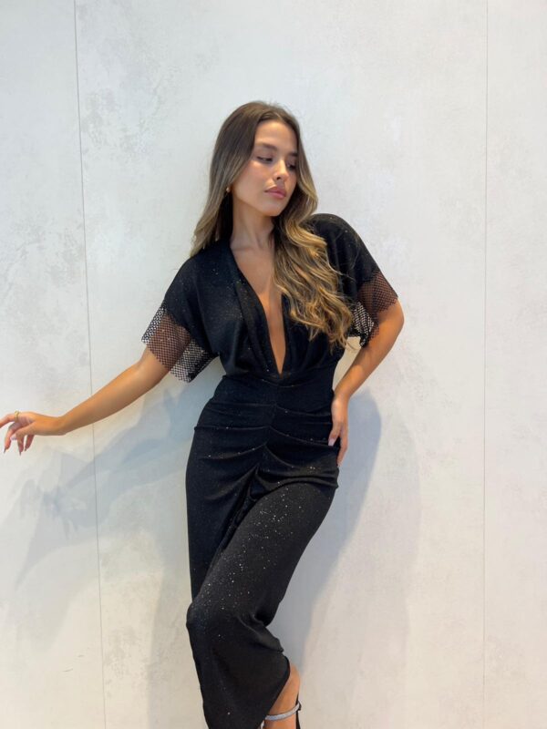 ⁦שמלת מנדי שחורה⁩ – תמונה ⁦2⁩