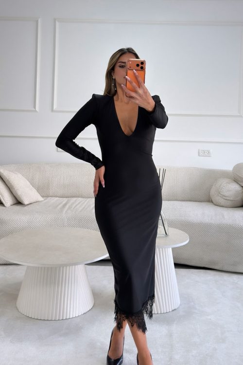 שמלת מקסין שחורה