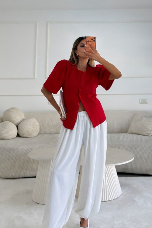 מכנס בלון לבן