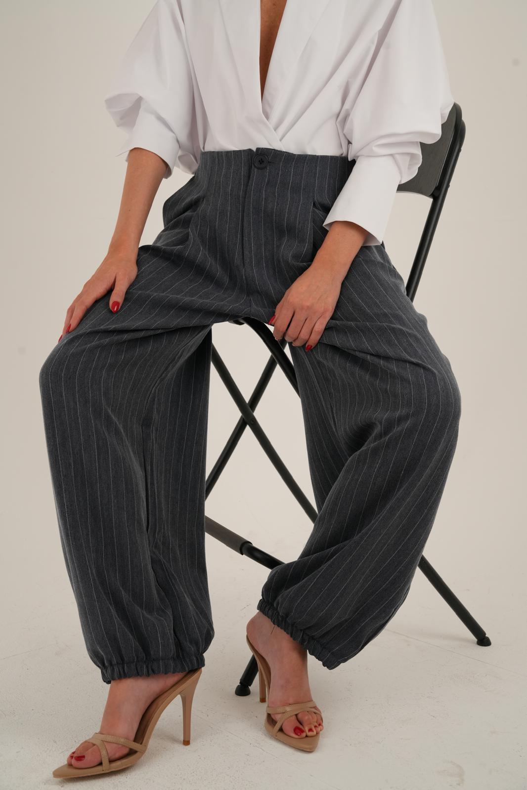 מכנס עמנואל כחול-אפור – תמונה 3