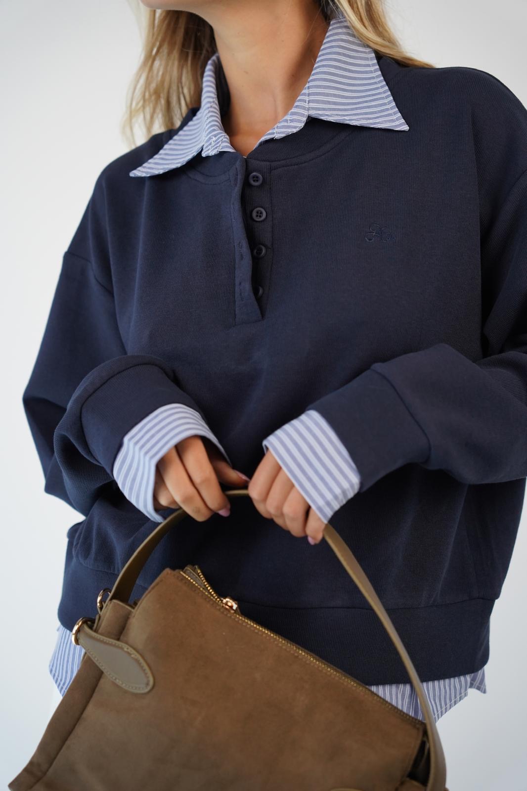 חולצת פוטר אוליביה כחולה – תמונה 3