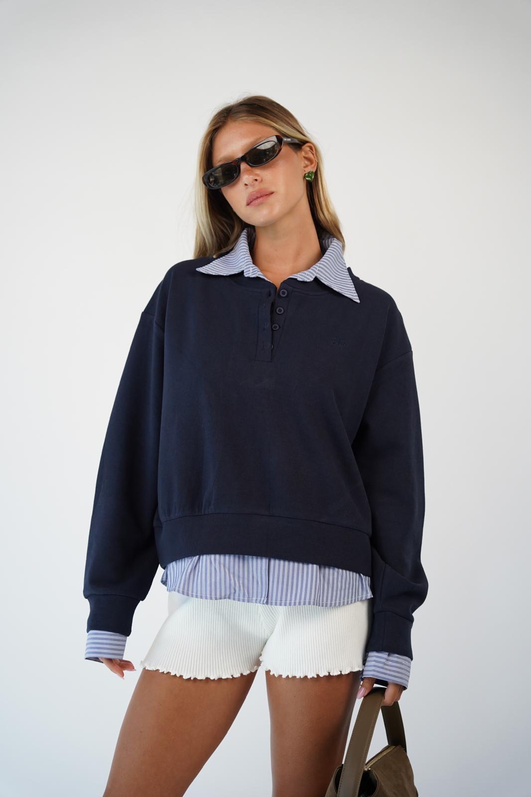 חולצת פוטר אוליביה כחולה – תמונה 4