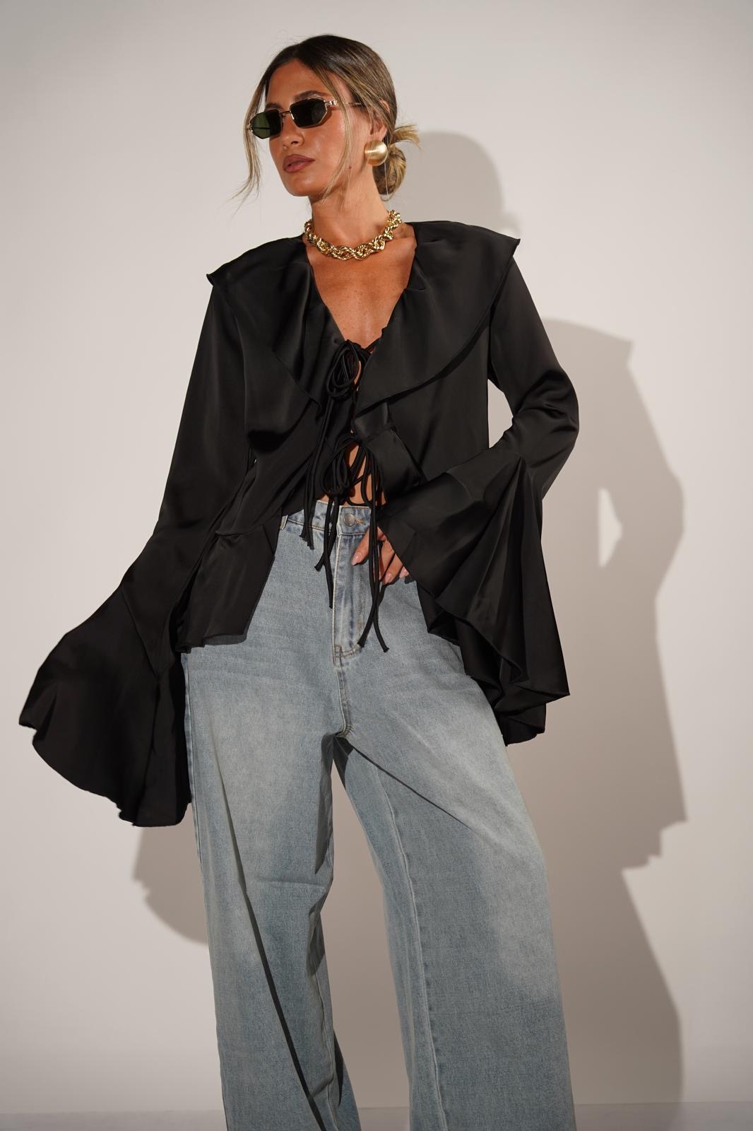 חולצת איימי שחורה – תמונה 2