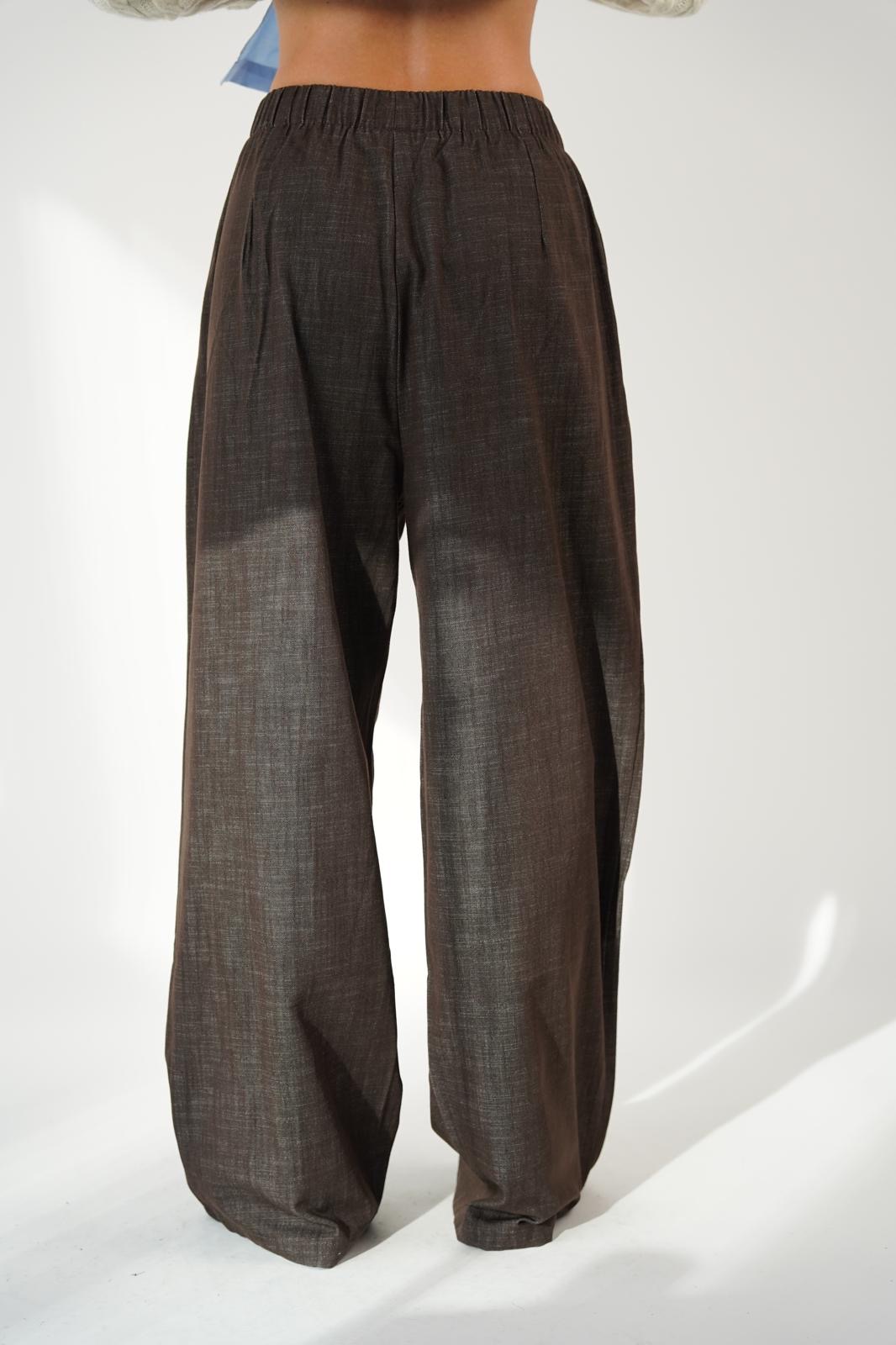 מכנס רייאן חום – תמונה 3