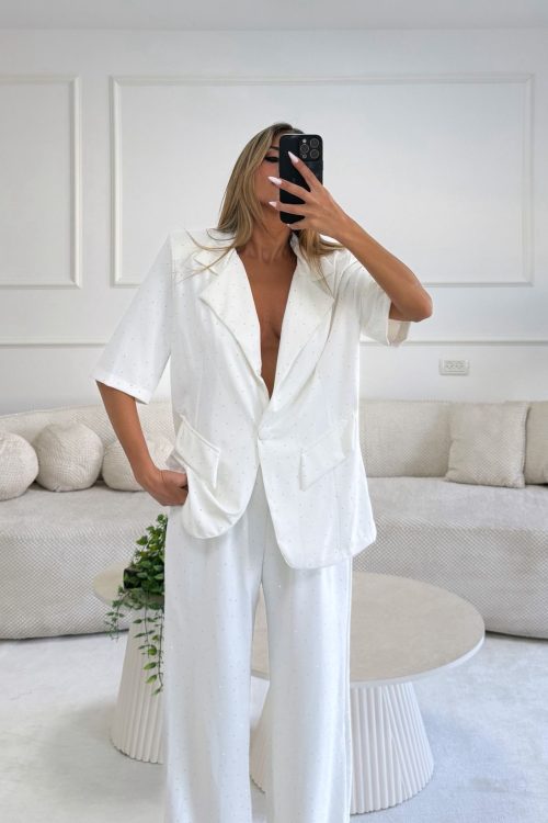 חליפת ריון לבנה אבנים