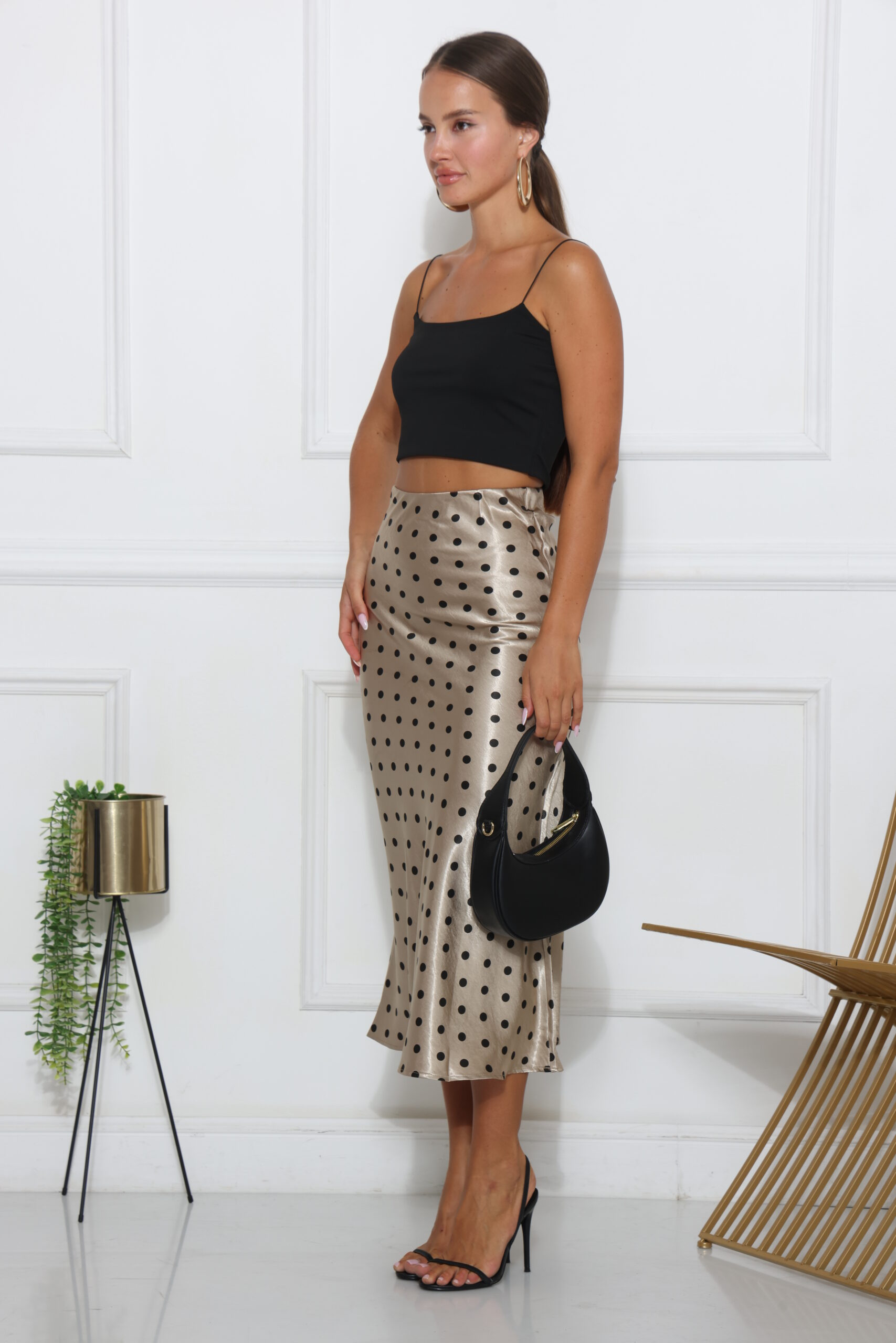 חצאית דוטס שמפניה – תמונה 3