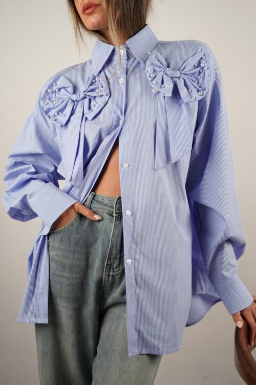 חולצת מרין פסים כחולים