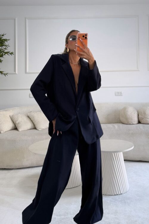 חליפת פוטר כחול נייבי