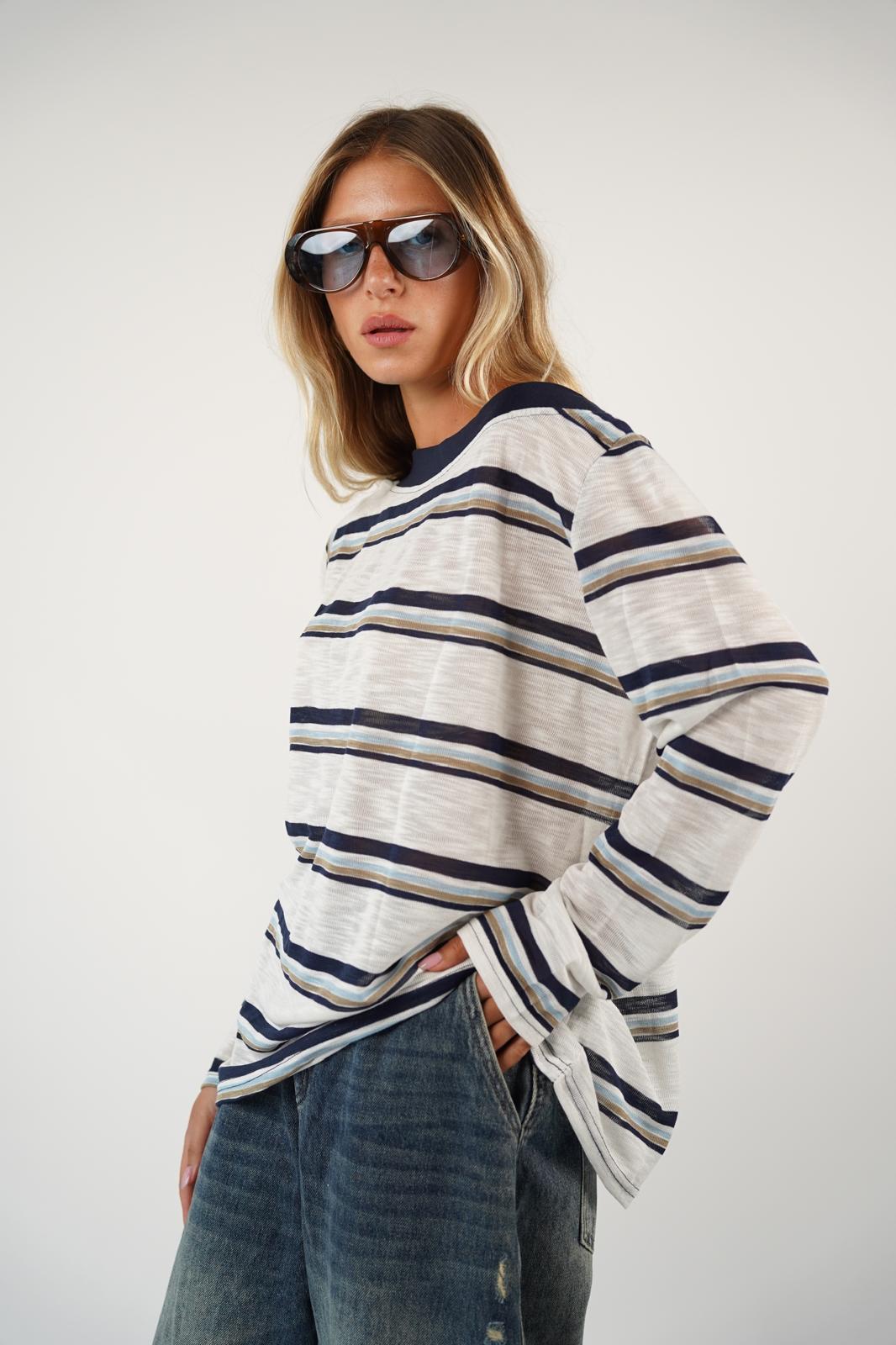 חולצת ליטל לבן פסים – תמונה 3