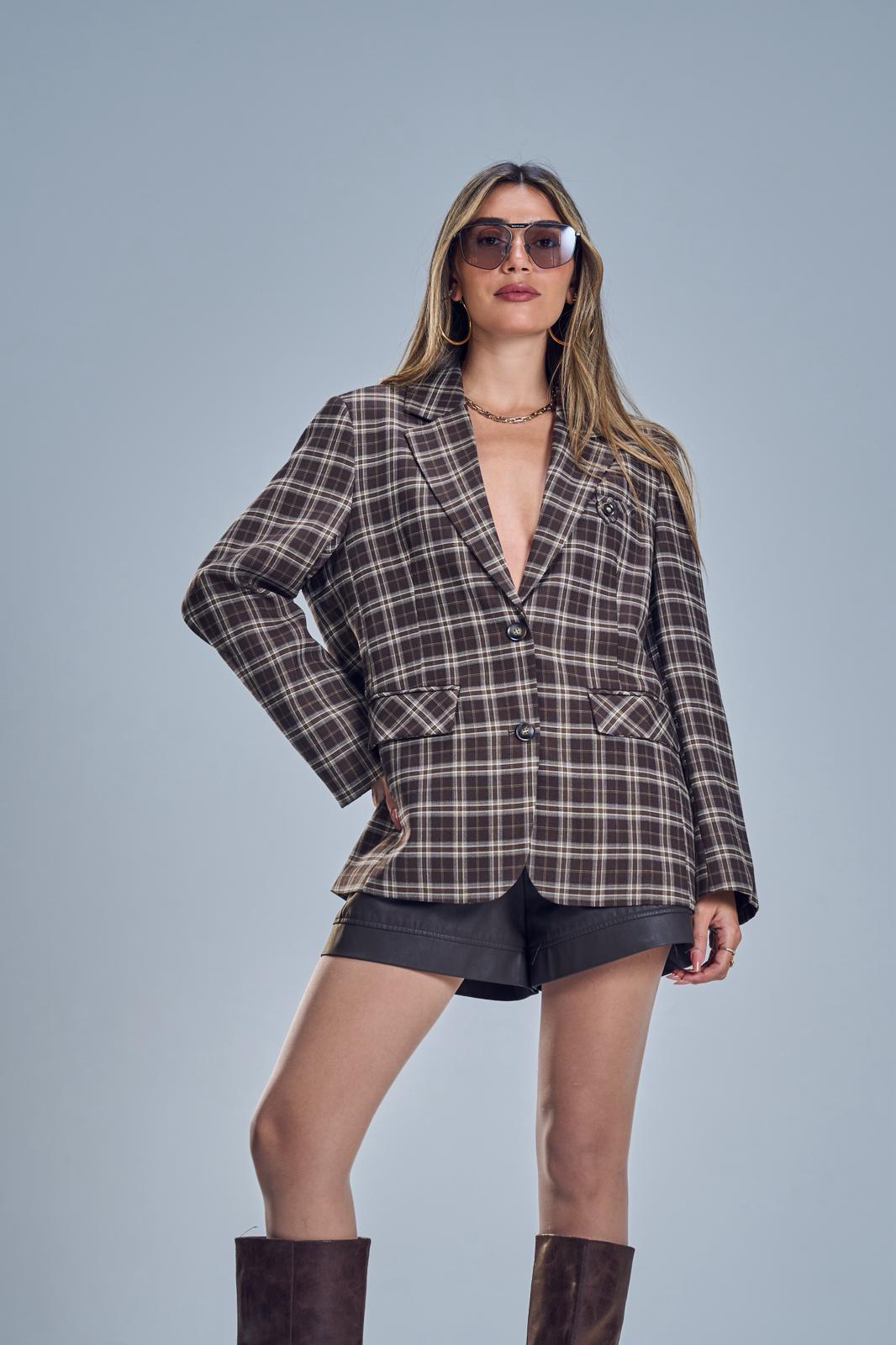 גקט הלני משובץ חום – תמונה 5