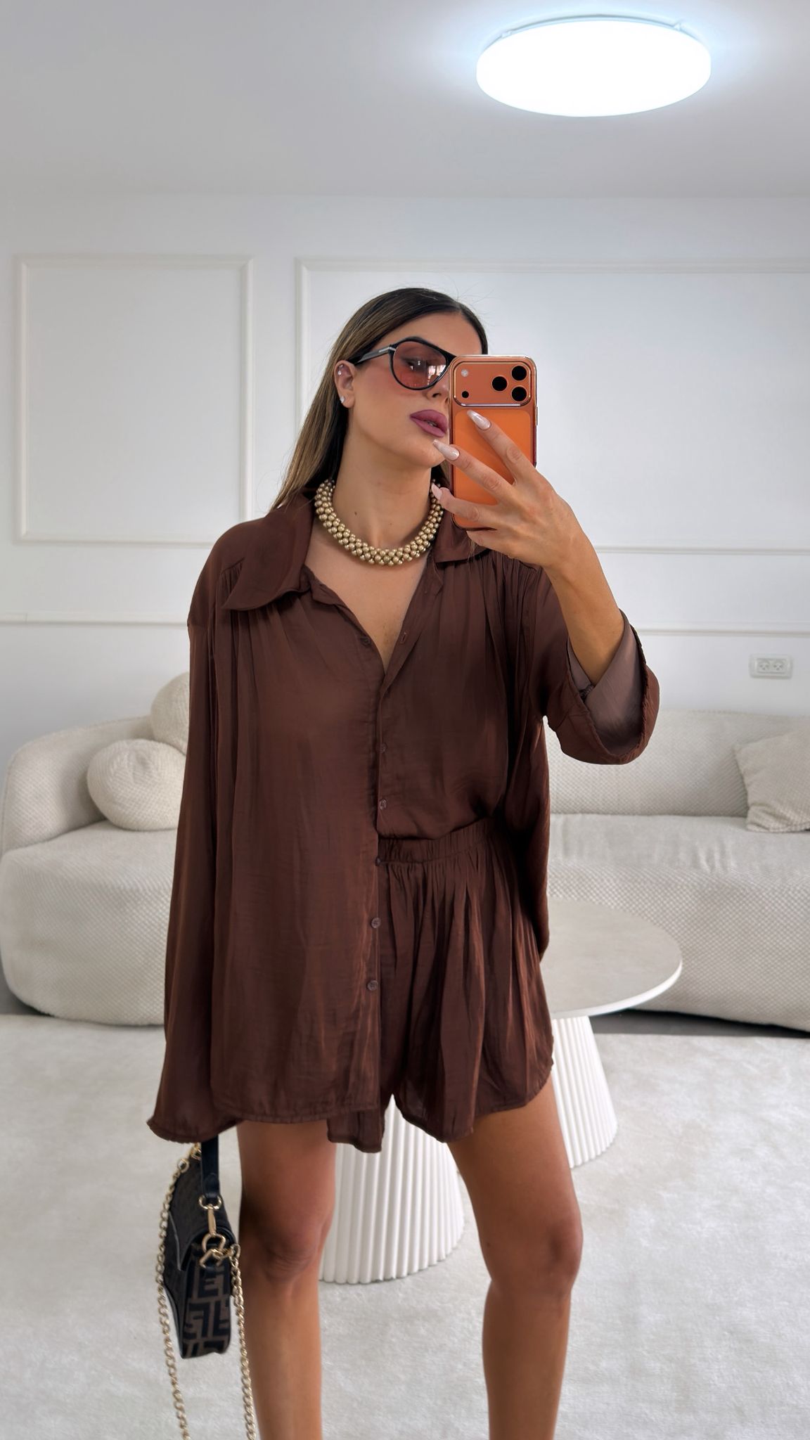 חליפת פוריטי חומה