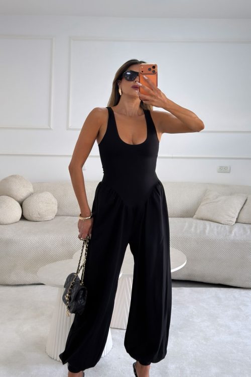 אוברול בלון שחור