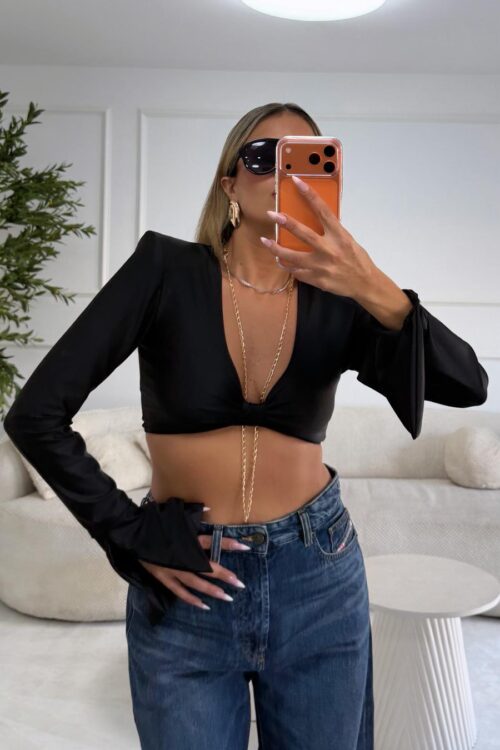 חולצת וניליה שחורה