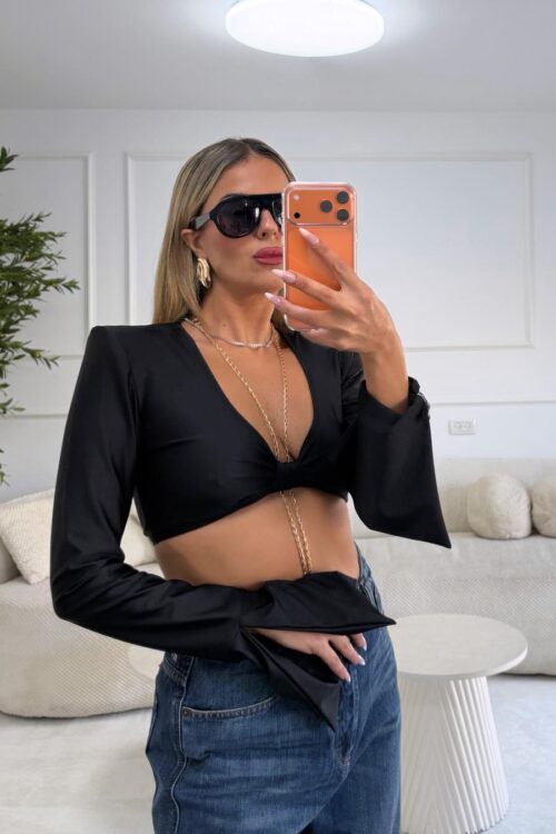 חולצת וניליה שחורה