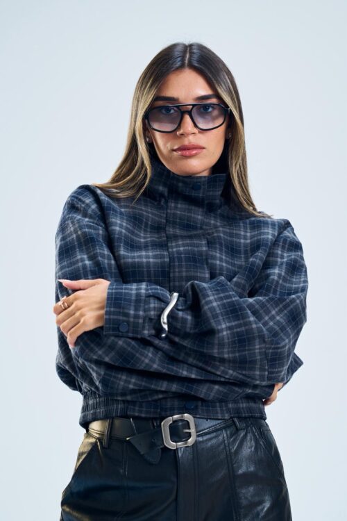 גקט ניל משובץ כחול