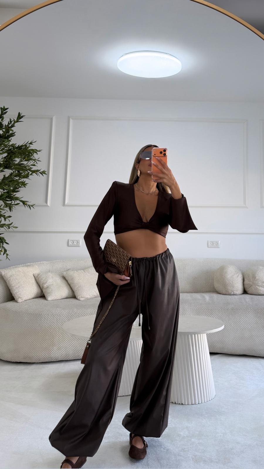 חולצת וניליה חומה – תמונה 2