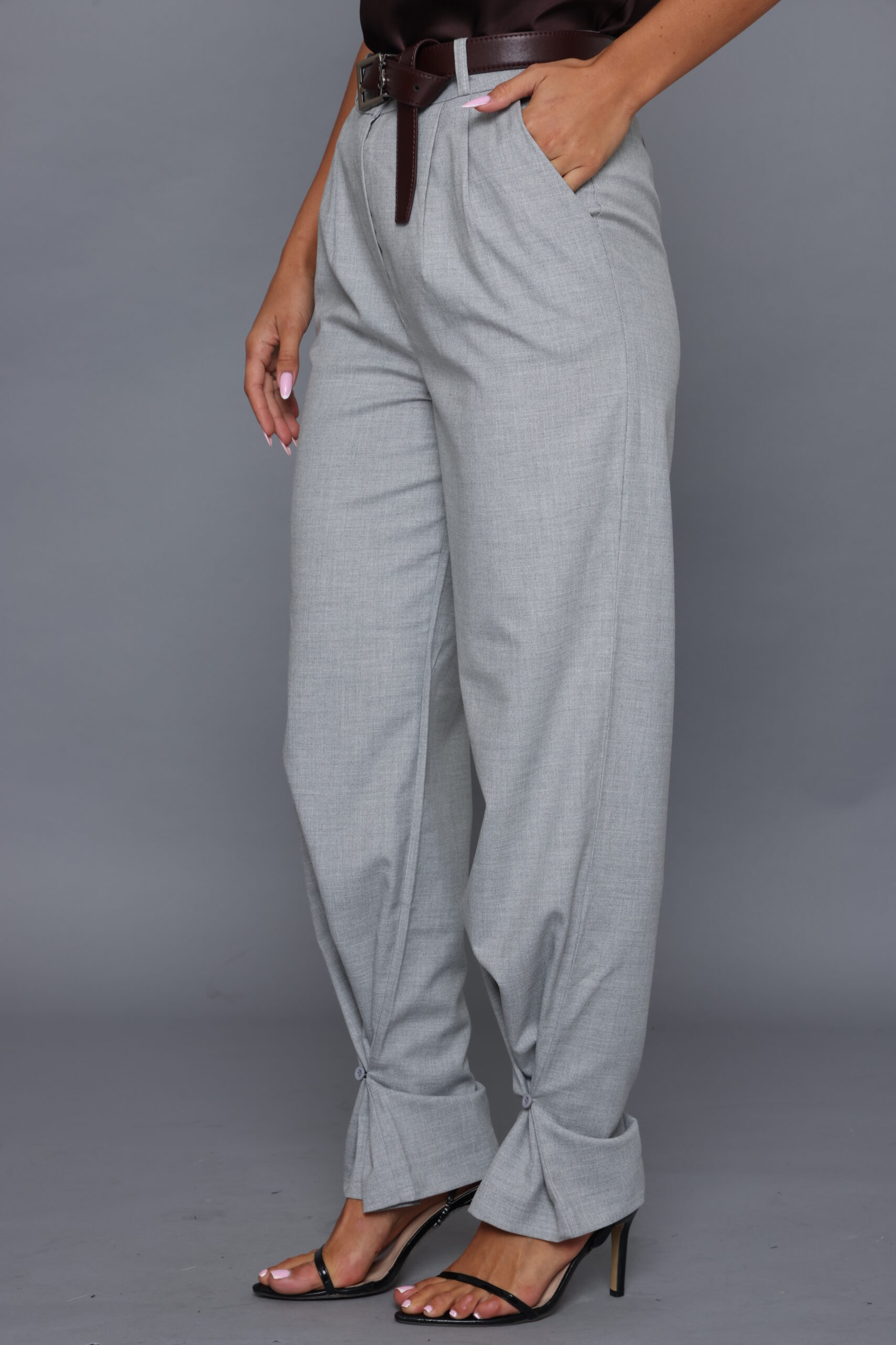 מכנס פניני אפור בהיר – תמונה 3