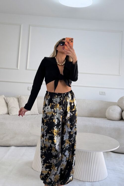 מכנס בלון כסף-זהב