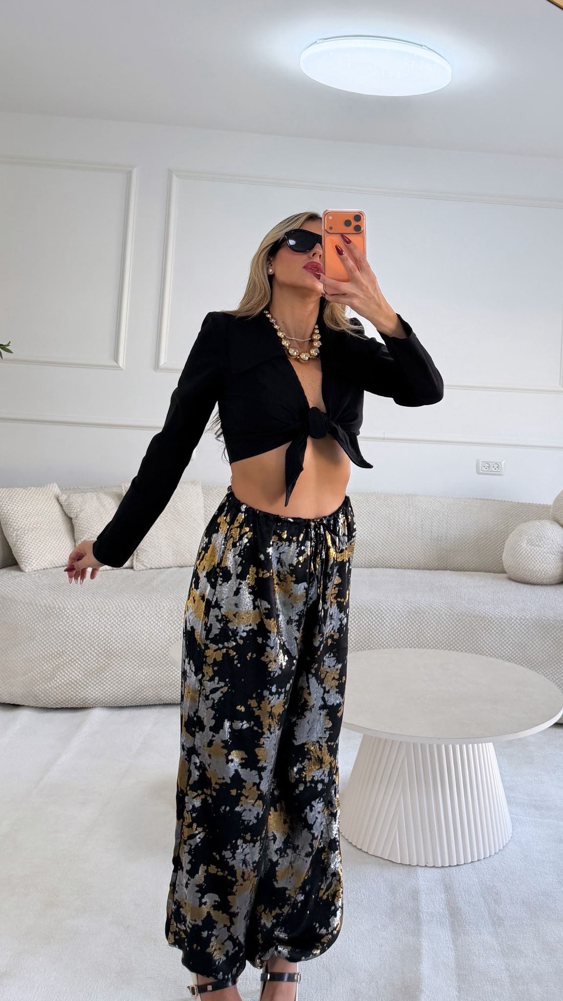 מכנס בלון כסף-זהב – תמונה 4