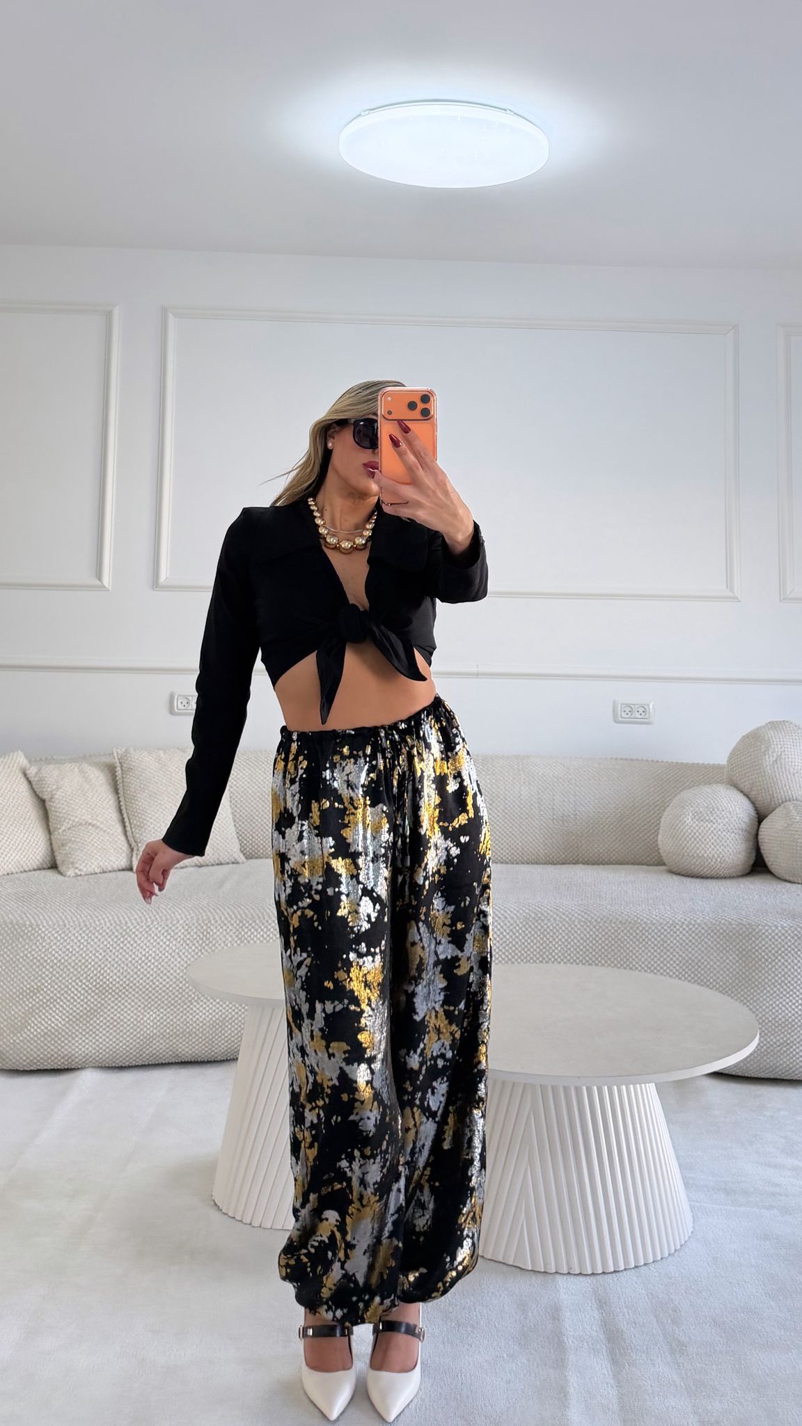 מכנס בלון כסף-זהב – תמונה 3